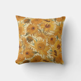 Vincent Van Gogh Sonnenblumen Blassgelb Oliv Kissen
