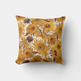 Vincent Van Gogh Sonnenblumen Creme Gelb Braun Kissen