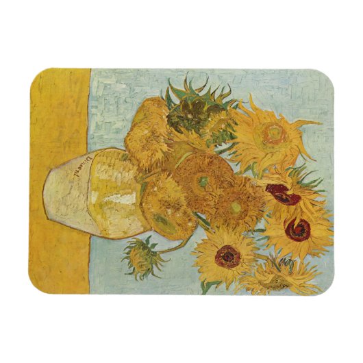 Vincent Van Gogh - Sonnenblumen, dritte Version Magnet (Horizontal)