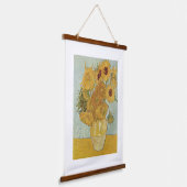 Vincent Van Gogh - Sonnenblumen, dritte Version Wandteppich Mit Holzrahmen (Gewinkelt)