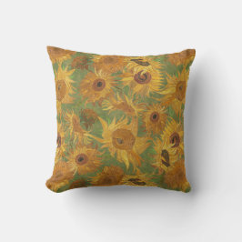 Vincent Van Gogh Sonnenblumen Grün Gelb Kissen
