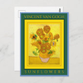 VINCENT VAN GOGH ...SONNENBLUMEN POSTKARTE (Vorne/Hinten)