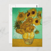 Vincent van Gogh - Sonnenblumen Postkarte (Vorne/Hinten)