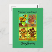 Vincent van Gogh, Sonnenblumen, Postkarte (Vorne/Hinten)