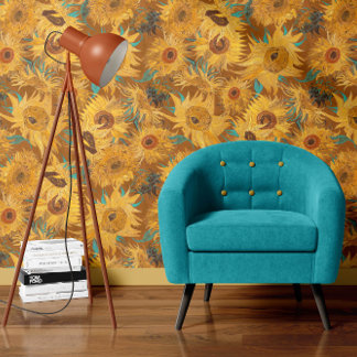 Vincent Van Gogh Sonnenblumen Rostbraun Gelb Tapete