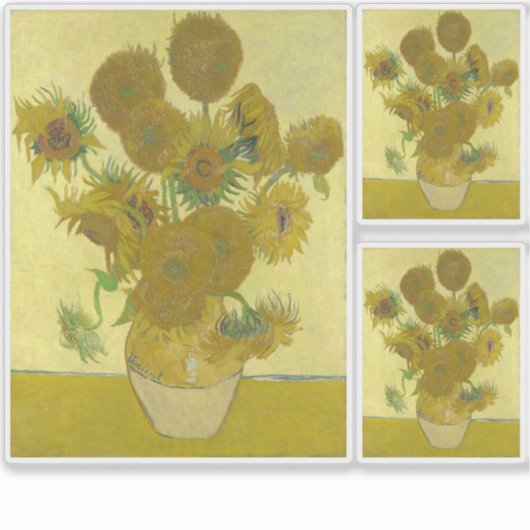 Vincent Van Gogh - Sonnenblumen, vierte Version Aufkleber (Vorderseite)