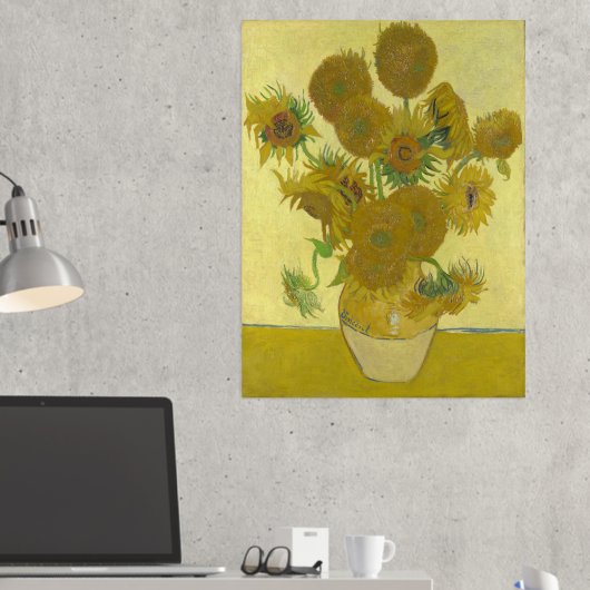 Vincent Van Gogh - Sonnenblumen, vierte Version Foliendrucke (In Situ (Schreibtisch 2))