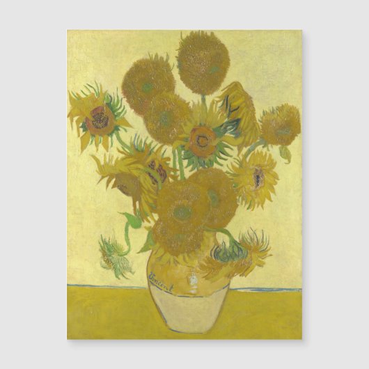 Vincent Van Gogh - Sonnenblumen, vierte Version Magneteinladung (Vorderseite)