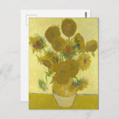 Vincent Van Gogh - Sonnenblumen, vierte Version Postkarte (Vorne/Hinten)