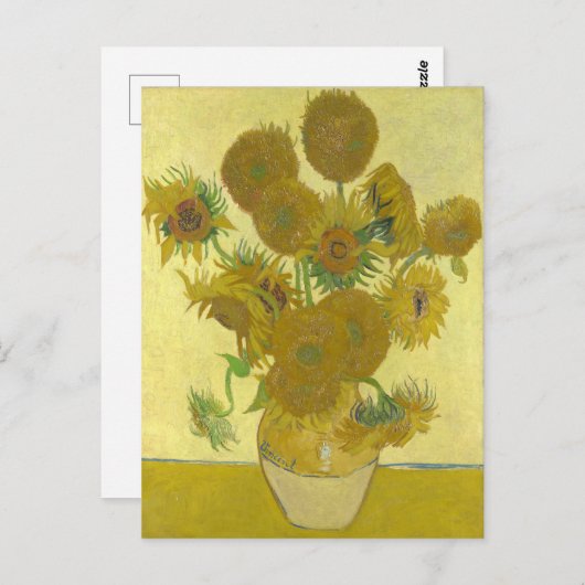 Vincent Van Gogh - Sonnenblumen, vierte Version Postkarte (Vorne/Hinten)
