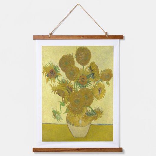 Vincent Van Gogh - Sonnenblumen, vierte Version Wandteppich Mit Holzrahmen (Vorderseite)