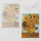 Vincent van Gogh, Sonnenblumen Visitenkarte (Vorne/Hinten)