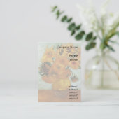 Vincent van Gogh, Sonnenblumen Visitenkarte (Stehend Vorderseite)