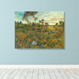 Vincent Van Gogh, Sonnenuntergang in Montmajour Leinwanddruck