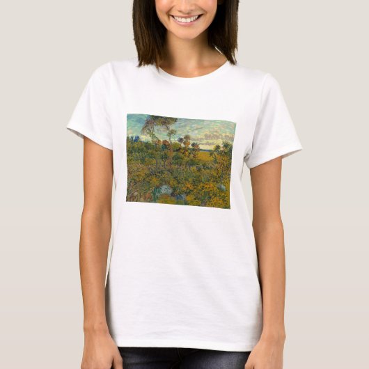 Vincent Van Gogh, Sonnenuntergang in Montmajour T-Shirt (Vorderseite)