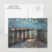 Vincent Van Gogh - Starlight Over the Rhone Postkarte (Vorne/Hinten)