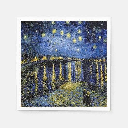 Vincent Van Gogh Starry Night 1888 Paper Napkins Serviette (Vorderseite)