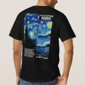 Vincent Van Gogh Starry Night 1889 Art T-Shirt (Rückseite)