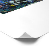 Vincent Van Gogh Starry Night 1889 Kunstausstellun Poster (Ecke)