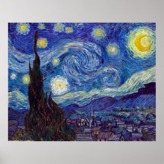 VINCENT VAN GOGH - Starry night 1889 Poster