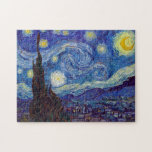 VINCENT VAN GOGH - Starry night 1889 Puzzle<br><div class="desc">VINCENT VAN GOGH - Starry night 1889Öl auf Leinwand</div>