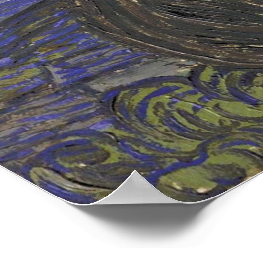 Vincent van Gogh - Starry Night 2 Poster (Ecke)