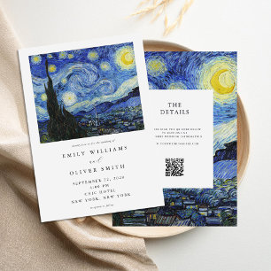Vincent Van Gogh Starry Night All in One Wedding Einladung