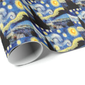 Vincent van Gogh Starry Night Art Gift Geschenkpapier (Rolleneckpunkt)