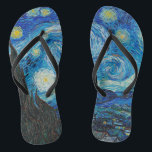 Vincent van Gogh, Starry Night Badesandalen<br><div class="desc">Starry Night,  berühmtes Gemälde von Vincent van Gogh</div>