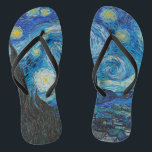 Vincent van Gogh, Starry Night Badesandalen<br><div class="desc">Starry Night,  berühmtes Gemälde von Vincent van Gogh</div>