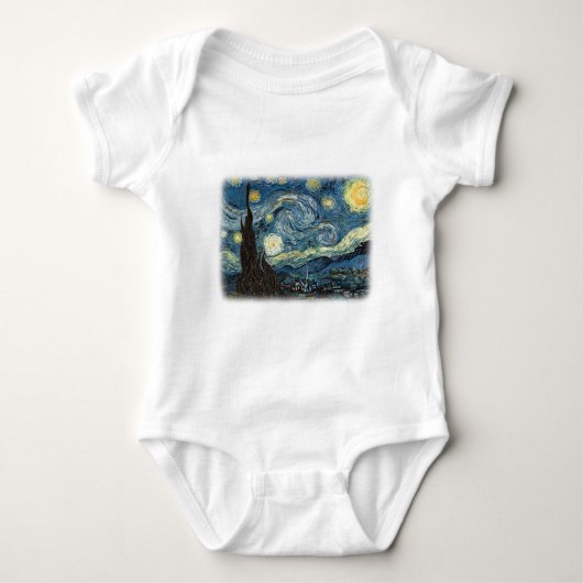 Vincent van Gogh, Starry Night. Berühmte Kunst. Baby Strampler (Vorderseite)