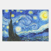 Vincent Van Gogh Starry Night Blue Yellow Geschenkpapier Set (Vorderseite 2)