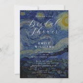 Vincent Van Gogh Starry Night Brautparty Einladung (Vorderseite)