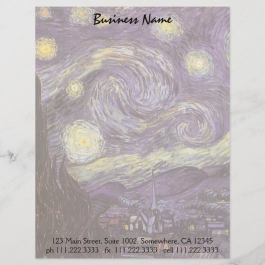 Vincent van Gogh - Starry Night Briefbogen (Vorderseite)