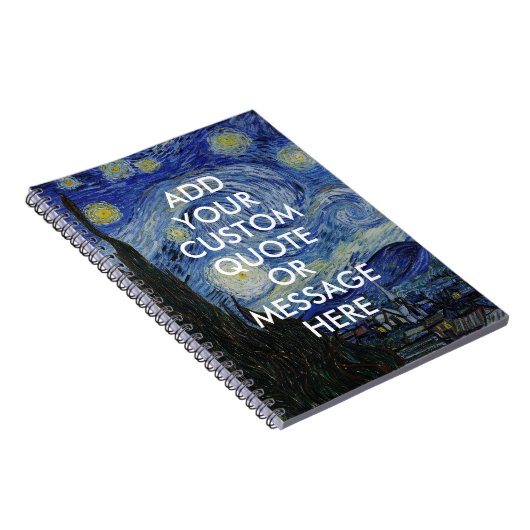 Vincent Van Gogh Starry Night Custom Quote Notizblock (Rechte Seite)