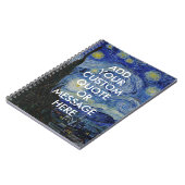 Vincent Van Gogh Starry Night Custom Quote Notizblock (Linke Seite)