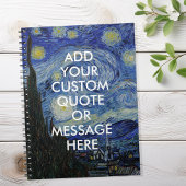 Vincent Van Gogh Starry Night Custom Quote Notizblock