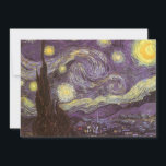 Vincent van Gogh - Starry Night Einladung<br><div class="desc">Die Starry Night (1889) von Vincent van Gogh ist ein Vintager Post-Impressionismus der Kunstlandschaft Landschaftsmalerei. Der Blick auf eine Stadt in einem Tal bei Nacht mit den Wolken, den Sternen und einem schönen goldgelben Halbmond. Es wurde im Laufe des Tages aus der Erinnerung gemalt und ist van Goghs bekanntestes Gemälde....</div>