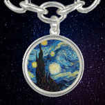 Vincent Van Gogh Starry Night Fine Art Bracelet Charm Armband<br><div class="desc">Vincent Van Gogh Starry Night Fine Art Bracelet</div>