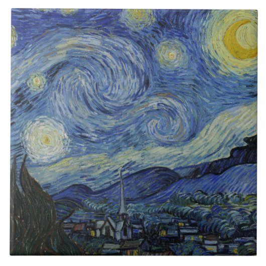 Vincent van Gogh - Starry Night Fliese (Vorderseite)