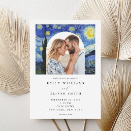 Vincent Van Gogh Starry Night Foto Wedding Einladung