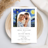 Vincent Van Gogh Starry Night Foto Wedding Einladung