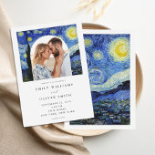 Vincent Van Gogh Starry Night Foto Wedding Einladung