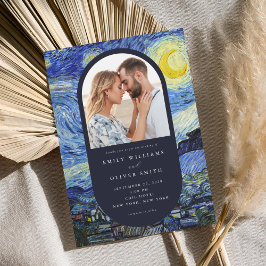 Vincent Van Gogh Starry Night Foto Wedding Einladung