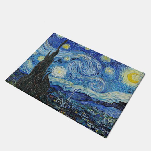 Vincent van Gogh, Starry Night Fußmatte (Schrägansicht)
