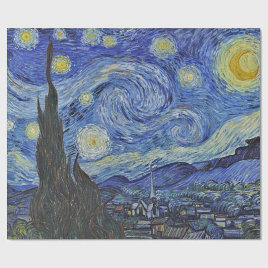Vincent van Gogh Starry Night Gallery Geschenkpapier (Flach)