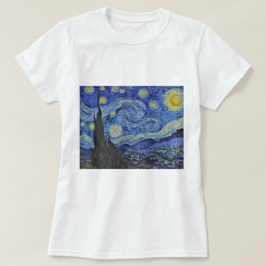 Vincent van Gogh Starry Night Gallery T-Shirt (Design vorne)
