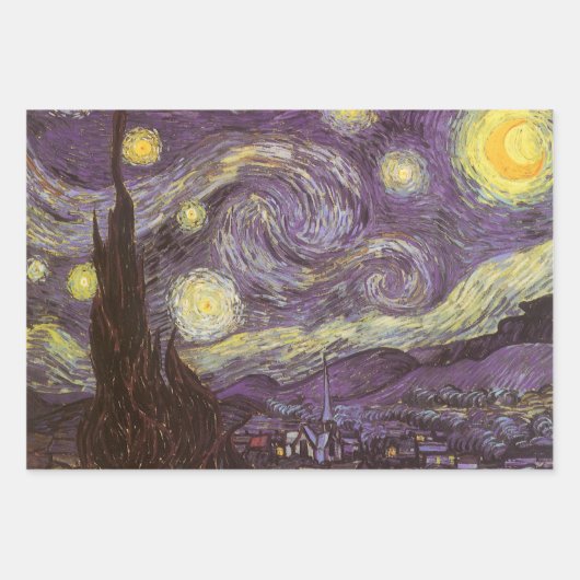 Vincent van Gogh - Starry Night Geschenkpapier Set (Vorderseite 2)