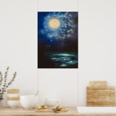 Vincent Van Gogh Starry Night im Ozean Poster (Küche)