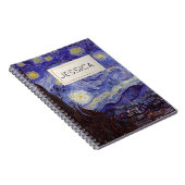 Vincent Van Gogh Starry Night Individuelle Name Notizblock (Rechte Seite)